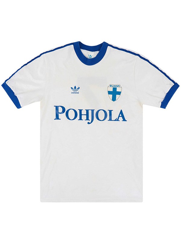 Finland domicile maillot rétro Uniforme de football premier kit de football pour hommes haut de sport 1982